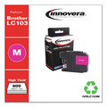 Innovera IVRLC103M Remanufactured 600-Page High-Yield Ink for Brother LC103M - Magenta image number 2
