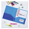 Avery 47811 Two-Pocket 20 Sheet Capacity Plastic Folder - Translucent Blue image number 5