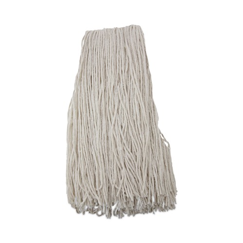 Just Launched | Boardwalk BWK224RCT 24 oz. Premium Cut-End Rayon Wet Mop Heads - White (12/Carton) image number 0