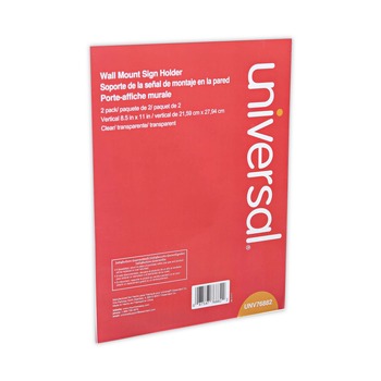 PRODUCTS | Universal UNV76882 8.5 in. x 11 in. Vertical Wall Mount Sign Holder - Clear (12/Pack)