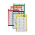 C-Line 41610 6 in. x 9 in. Reusable Dry Erase Pockets - Assorted Primary Colors (10/Pack) image number 1