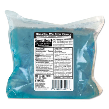 Dial Professional DIA 96507 Fresh Scent 800 mL Antibacterial Soap Refill - Trans Blue (12-Piece/Carton)