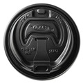 Cups and Lids | Dart OPT316B Optima Reclosable Lids for Paper Hot Cups, Fits 10 oz. - 24 oz. Cups - Black (1000/Carton) image number 1
