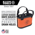 Cases and Bags | Klein Tools 5144HBS Hard Body Oval Bucket - Orange/ Black image number 1