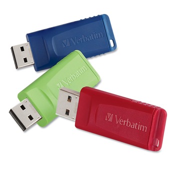 Verbatim 99122 Store N' Go 16 GB USB Flash Drives - Assorted (3/Pack)