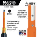 Klein Tools 601-4-INS 3/16 in. Cabinet 4 in. Insulated Screwdriver image number 1