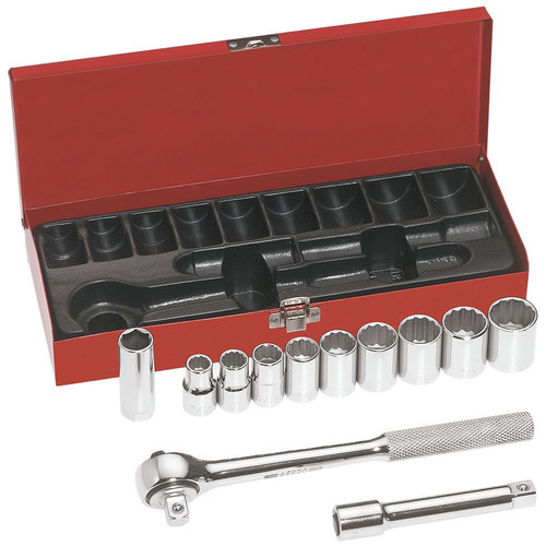 Socket Sets | Klein Tools 65510 12-Piece 1/2 in. Drive Socket Wrench Set image number 0