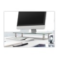 Innovera IVR55025 22.75 in. x 8.25 in. x 3 - 3.5 in. Adjustable Tempered Glass Monitor Riser - Clear/Silver image number 3