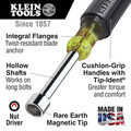 Klein Tools 630-1/4M 3 in. Hollow Shaft Magnetic Tip 1/4 in. Nut Driver image number 1