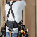 Tool Belts | Klein Tools 55400 4-Point Attachment Rugged and Padded Adjustable Electricians/Carpenters Suspenders image number 2