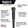 Klein Tools 3255 1-1/4 in. x 13 in. Broad-Head Bull Pin image number 3