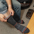 Footwear | Klein Tools 60509 1 Pair Performance Thermal Socks - X-Large, Dark Gray/Light Gray/Orange image number 4
