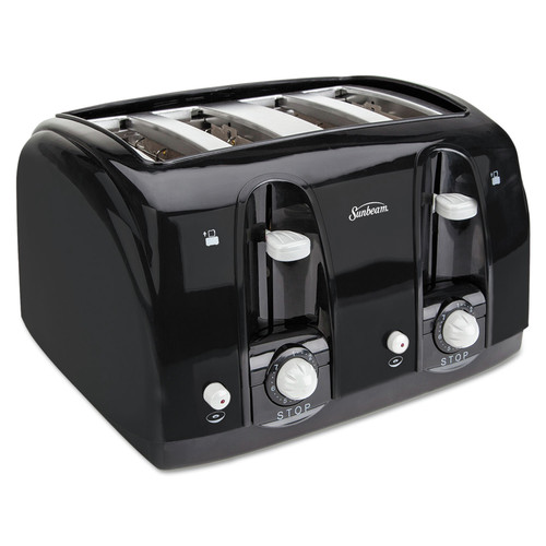 Sunbeam 3911100000 Extra Wide Slot Toaster, 4-Slice, 11 3/4 X 13 3/8 X 8 1/4, Black image number 0