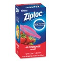 Ziploc 314469 1 Quart 1.75 mil 9.63 in. x 8.5 in. Double Zipper Storage Bags - Clear (9/Carton) image number 4