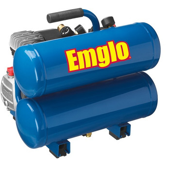 PRODUCTS | Factory Reconditioned Emglo E810-4VR 1.1 HP 4 Gallon Oil-Lube Twin Stack Air Compressor