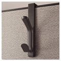Universal UNV08607 Recycled Plastic Cubicle Double Coat Hook - Charcoal image number 1