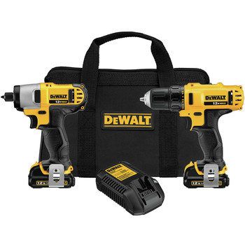 Dewalt DCK211S2 2-Tool Combo Kit - 12V MAX Cordless 3/8 in. Drill Driver & Impact Driver Kit with 2 Batteries (1.5 Ah)