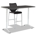 Iceberg 69317 ARC 60 in. x 30 in. x 30 - 42 in. Rectangular Adjustable Height Table - Graphite/Silver image number 1