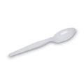 Cutlery | Dixie TM207 Heavy Mediumweight Plastic Cutlery Teaspoons - White (100/Box) image number 2