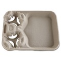 Cups and Lids | Chinet 20990 Strongholder 14.88 in. x 11.5 in. 2.6 in. Molded Fiber Cup/Food Trays - Beige (100-Piece/Carton) image number 0