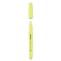 Universal UNV08851 Chisel Tip Pocket Highlighters - Fluorescent Yellow (1 Dozen) image number 2