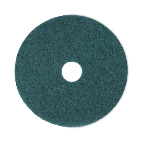 Cleaning and Janitorial Accessories | Boardwalk BWK4018GRE 18 in. dia. Heavy-Duty Scrubbing Floor Pads - Green (5-Piece/Carton) image number 0