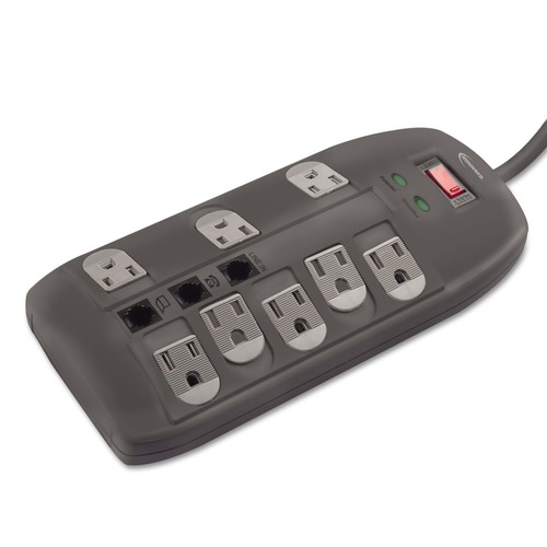 Innovera IVR71656 2160 Joules 8 Outlets, 6 ft. Cord, Surge Protector - Black image number 0
