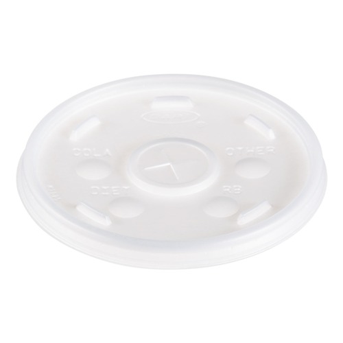 New Arrivals | Dart 16SL Plastic Lids, for 16oz Hot/Cold Foam Cups, Slip-Thru Lid, White (1000/Carton) image number 0