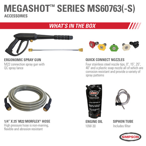 Simpson 60763 MegaShot 3100 PSI 2.4 GPM 