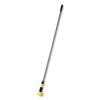Rubbermaid Commercial FGH24600GY00 60 in. Fiberglass Gripper Mop Handle - Yellow/Gray