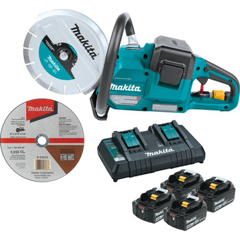 Makita XEC01PT1 18V X2 (36V) LXT Brushless Lithium-Ion 9 in. Cordless Power Cutter with AFT Electric Brake Kit with 4 Batteries (5 Ah)
