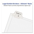 Avery 82194 11 in. x 8.5 in. 25-Tab 276-300 Tab Titles Preprinted Legal Exhibit Side Tab Allstate Style Index Dividers - White (1-Set) image number 4