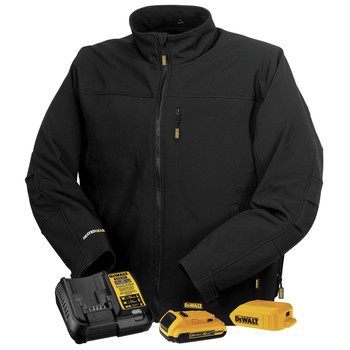 HEATED GEAR | Dewalt DCHJ060ABD1-XL 20V MAX Li-Ion Soft Shell Heated Jacket Kit - XL