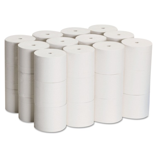 Cleaning and Janitorial Accessories | Georgia Pacific Professional 19375 Coreless 2-Ply Bath Tissue - White (36 Rolls/Carton, 1000 Sheets/Roll) image number 0