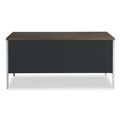 New Arrivals | Alera ALESD6030BM 2-Pedestal 60 in. x 30 in. x 29.5 in. Steel Desk - Mocha/Black image number 2