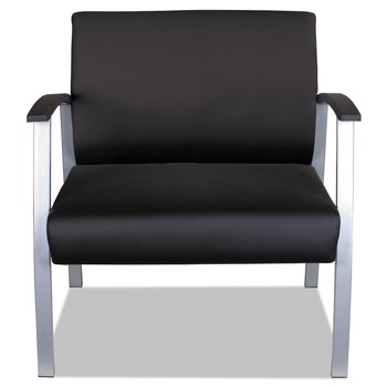 Alera ALEML2219 MetaLounge Series 30.51 in. x 26.96 in. x 33.46 in. Bariatric Guest Chair - Black/Silver