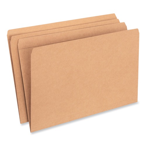 Universal UNV16140 Reinforced Straight Top Tab Legal Size File Folders - Kraft (100/Box) image number 0