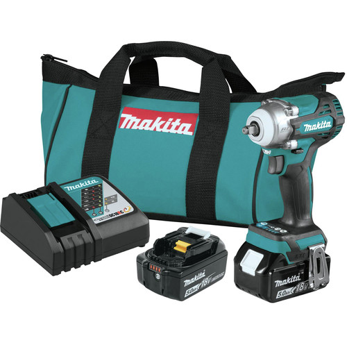 Impact Wrenches | Makita XWT16T 18V LXT Brushless 4 Speed Lithium-Ion 3/8 in. Cordless Square Drive Impact Wrench with Friction Ring Anvil and 2 Batteries (5 Ah) image number 0