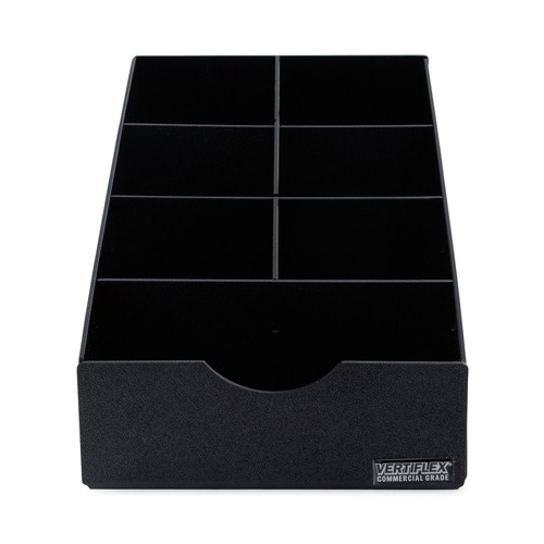 Linen and Table Accessories | Vertiflex Commercial Grade VFCC-169 8.75 in. x 16 in. x 5.25 in. Condiment Caddy - Black image number 0