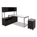 Alera ALELSTB24GR Open Office Desk Series Adjustable O-Leg 24 in. Desk Base - Silver image number 7