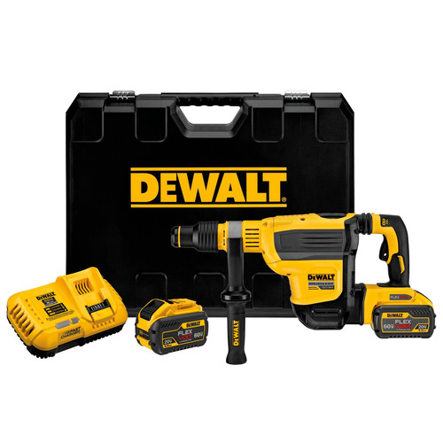 Dewalt DCH614X2 60V MAX Brushless Lithium-Ion SDS Max 1-3/4 in. Cordless Combination Rotary Hammer Kit with 2 Batteries (9 Ah) image number 0