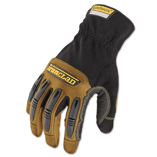Work Gloves | Ironclad RWG04L Ranchworx Leather Gloves - Large, Black/Tan (1-Pair) image number 0