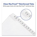 New Arrivals | Avery 82194 11 in. x 8.5 in. 25-Tab 276-300 Tab Titles Preprinted Legal Exhibit Side Tab Allstate Style Index Dividers - White (1-Set) image number 3
