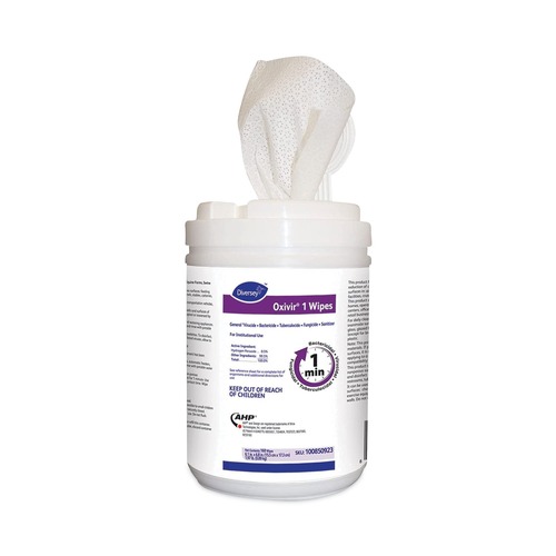 Disinfectants | Diversey Care 100850923 Oxivir 1 6 in. x 7 in.Wipes (12-Canister/Carton 160-Sheet/Canister) image number 0