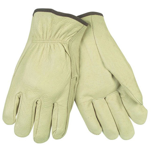 MCR Safety 3400XL 24-Piece Unlined Pigskin Driver Gloves - X-Large, Cream image number 0