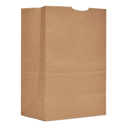 Cleaning and Janitorial Accessories | General SK1657 57 lbs. Capacity 12 in. x 7 in. x 17 in. Grocery Paper Bags - Kraft (500/Bundle) image number 0