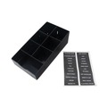 Linen and Table Accessories | Vertiflex Commercial Grade VFCC-169 8.75 in. x 16 in. x 5.25 in. Condiment Caddy - Black image number 2