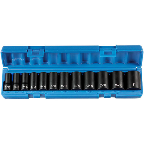 Grey Pneumatic 1213SD 12-Piece 3/8 in. Drive 6 Point Semi-Deep Socket Set image number 0