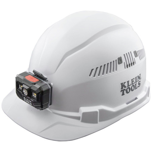 Klein Tools 60113RL Vented Cap-Style Hard Hat with Rechargeable Headlamp - White image number 0
