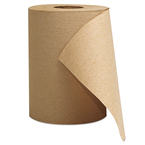 GEN G1804 8 in. x 300 ft. 1-Ply Hardwound Roll Towels - Brown (12 Rolls/Carton) image number 0